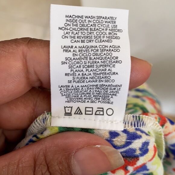 Cabi Fiesta Strappy Floral Romper Coverall Shorts Multi Color Medium - Picture 8 of 12